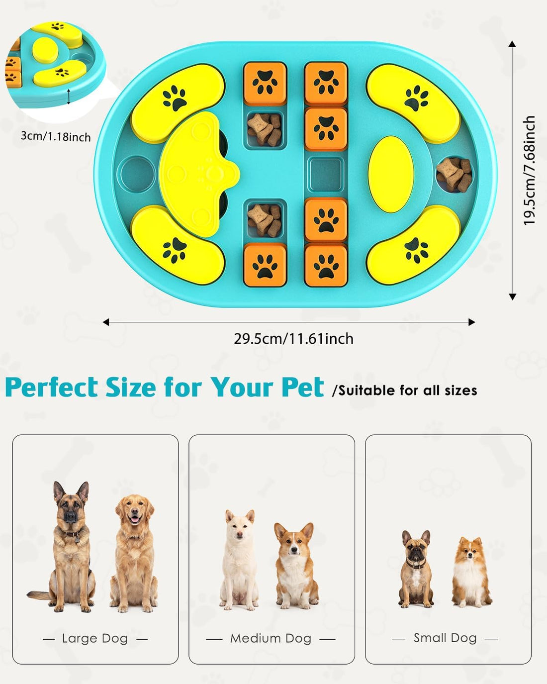 Dog Puzzle Toy, Interactive Enrichment Treat Food Puzzles