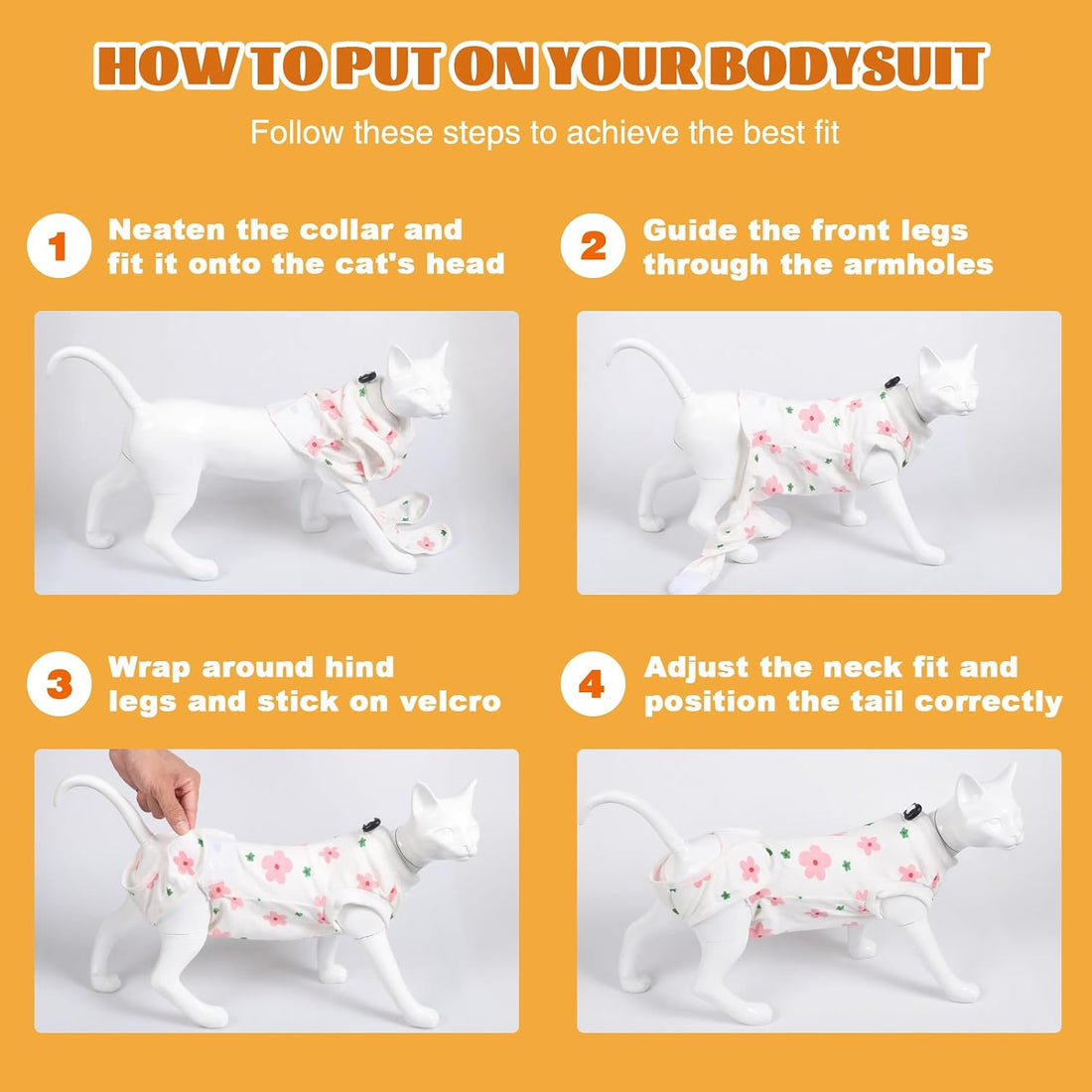 Cat Surgery Recovery Suit, Kitten Anti-Lick Onesie After Spay
