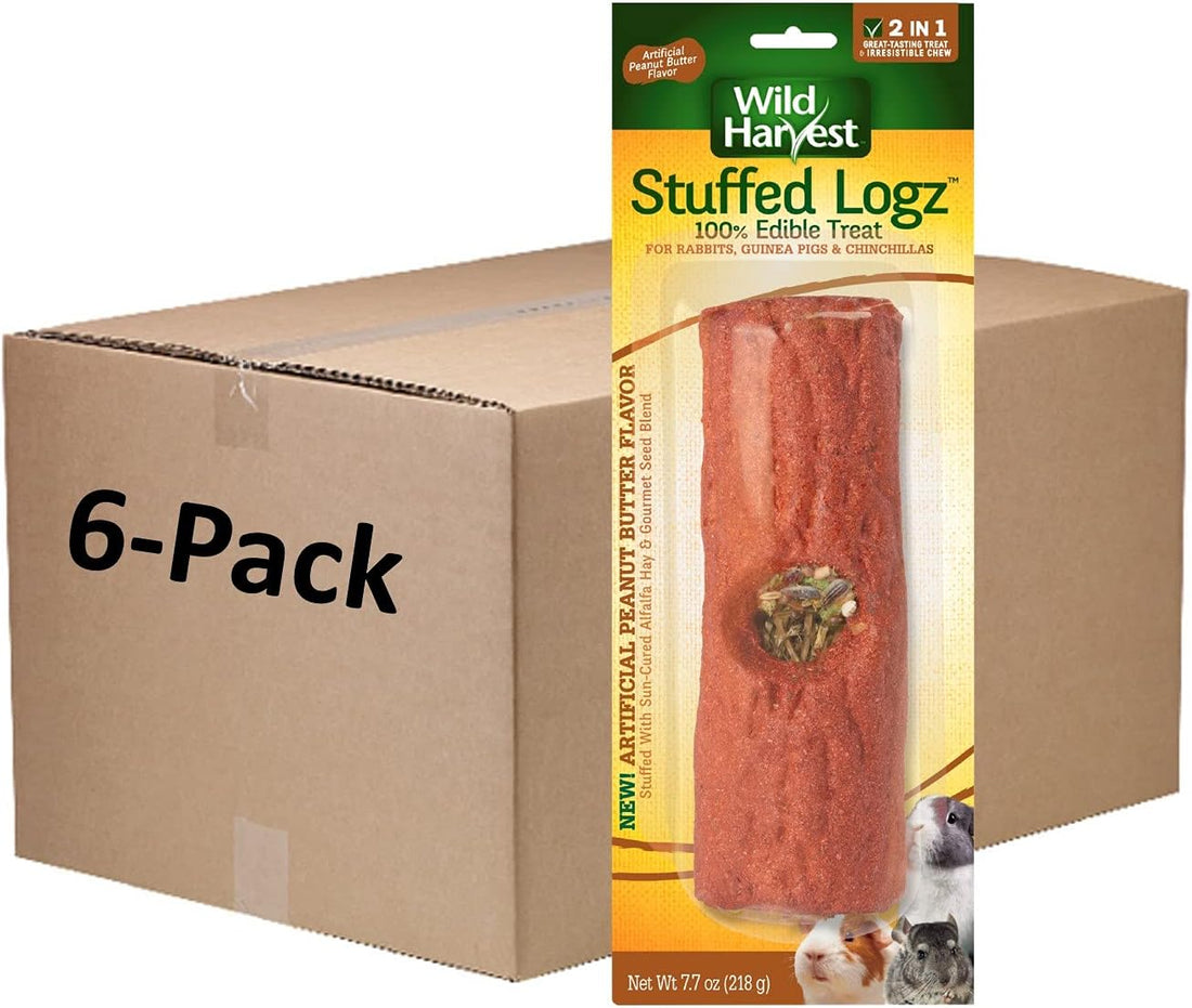 Wild Harvest Stuffed Logz Peanut Butter Small Animal Treat