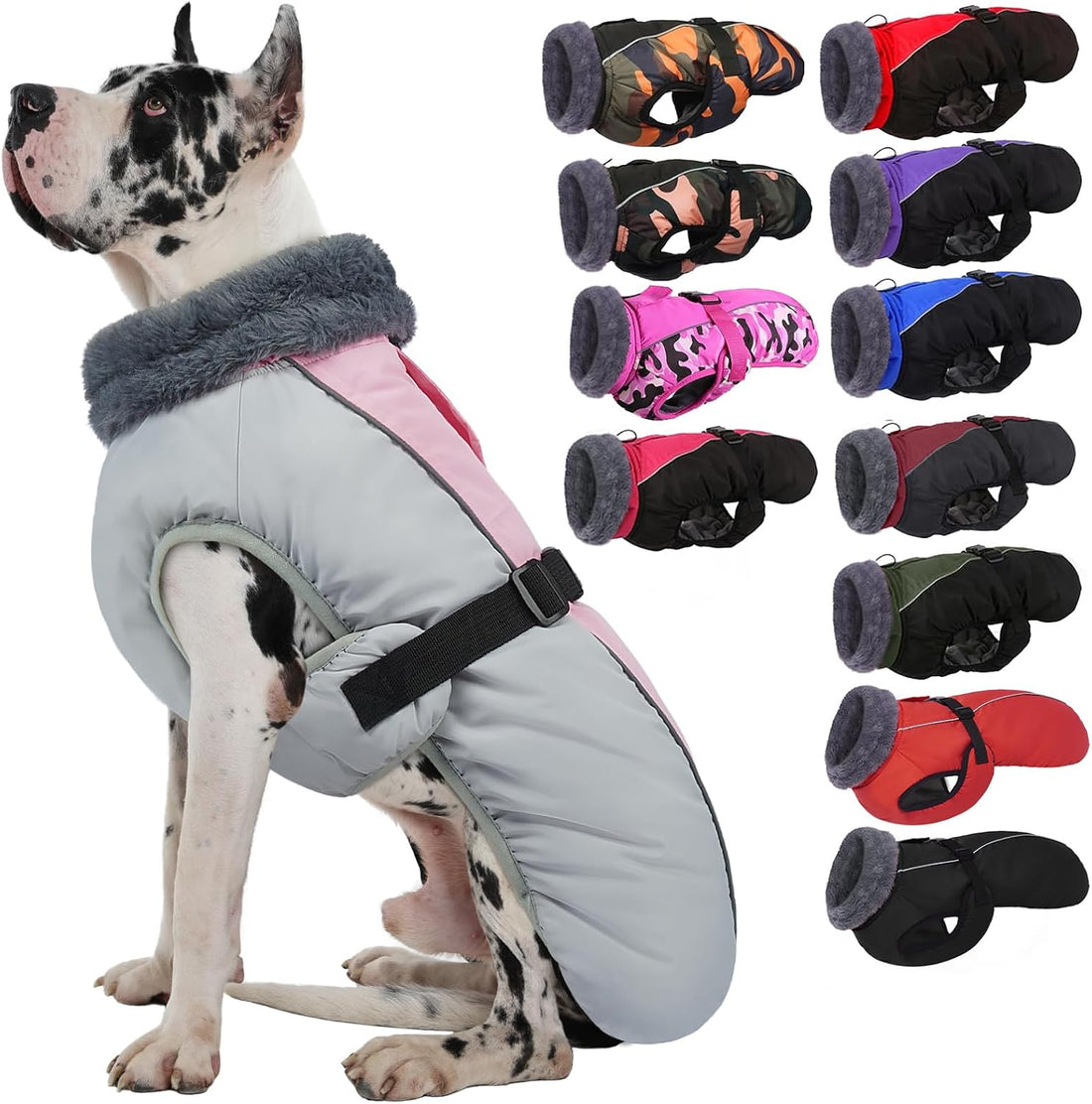 IECOii Extra Warm Dog Coat - Reflective Adjustable Jacket With Buckle