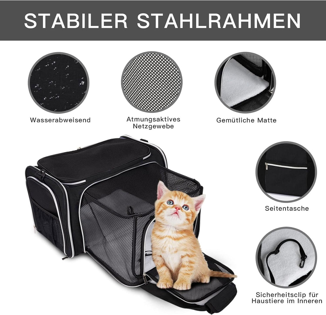 BAGLHER Cat Carrier Bag,Airline Approved Pet Carrier Soft Side Pet