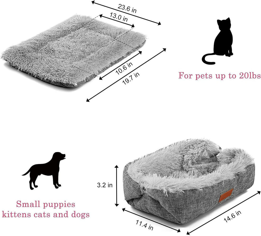 HDLKRR Cat Bed Self Warming, Foldable Self Heated Cat Mat Heating Pad