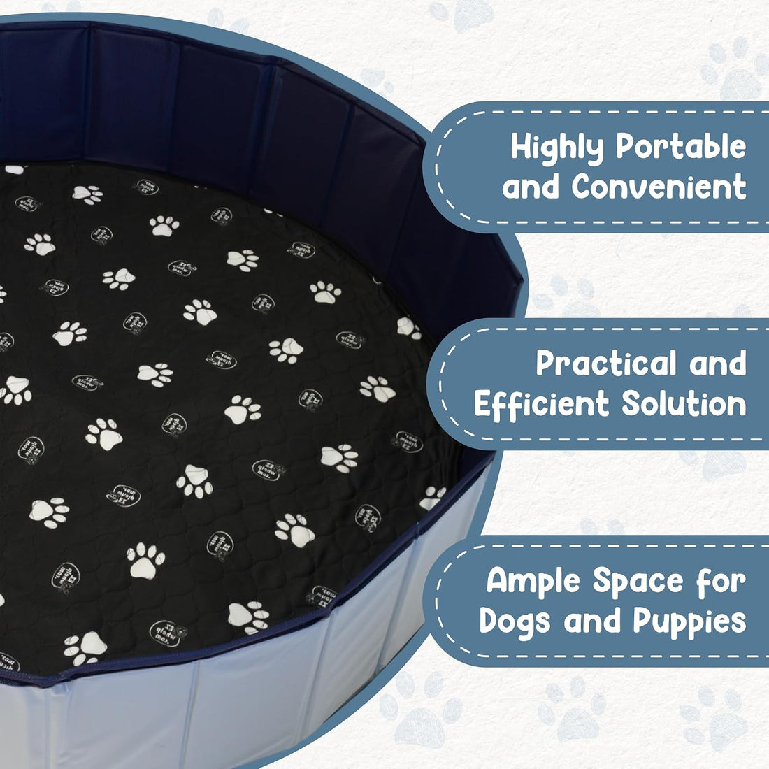 EZwhelp Foldable Whelping Box & Dog Pool, Collapsible Portable Pool