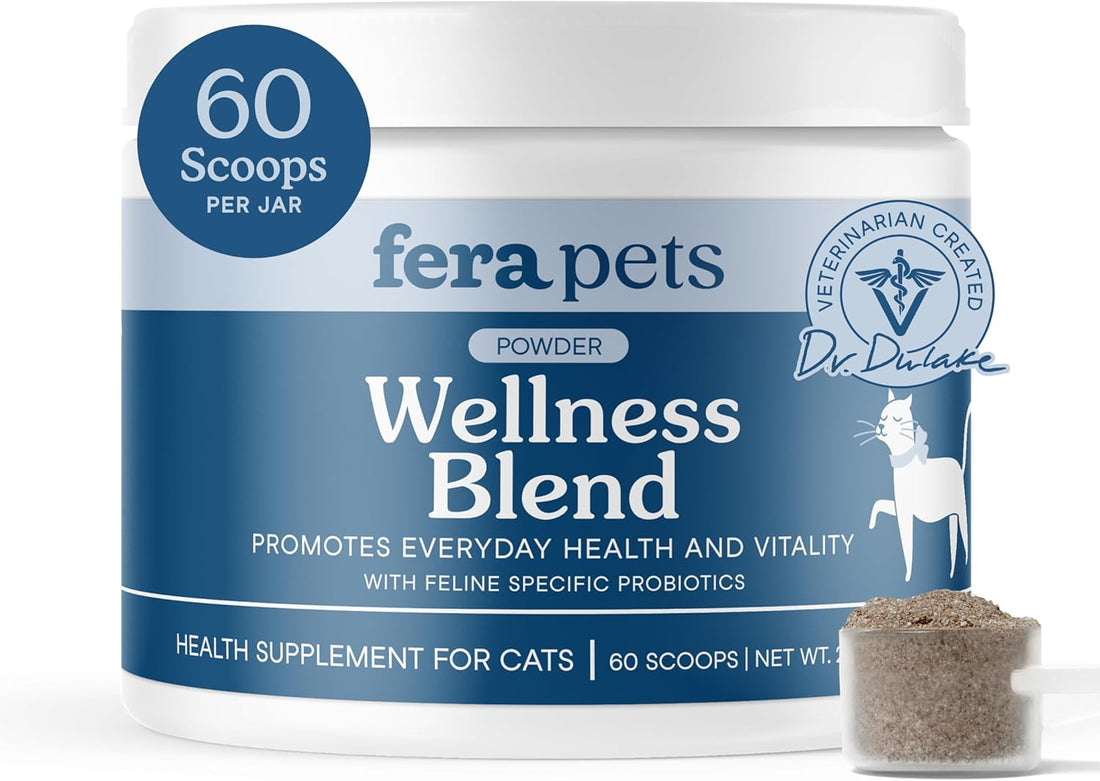 Fera Pets Cat Multivitamin- Daily Wellness Blend with Probiotics