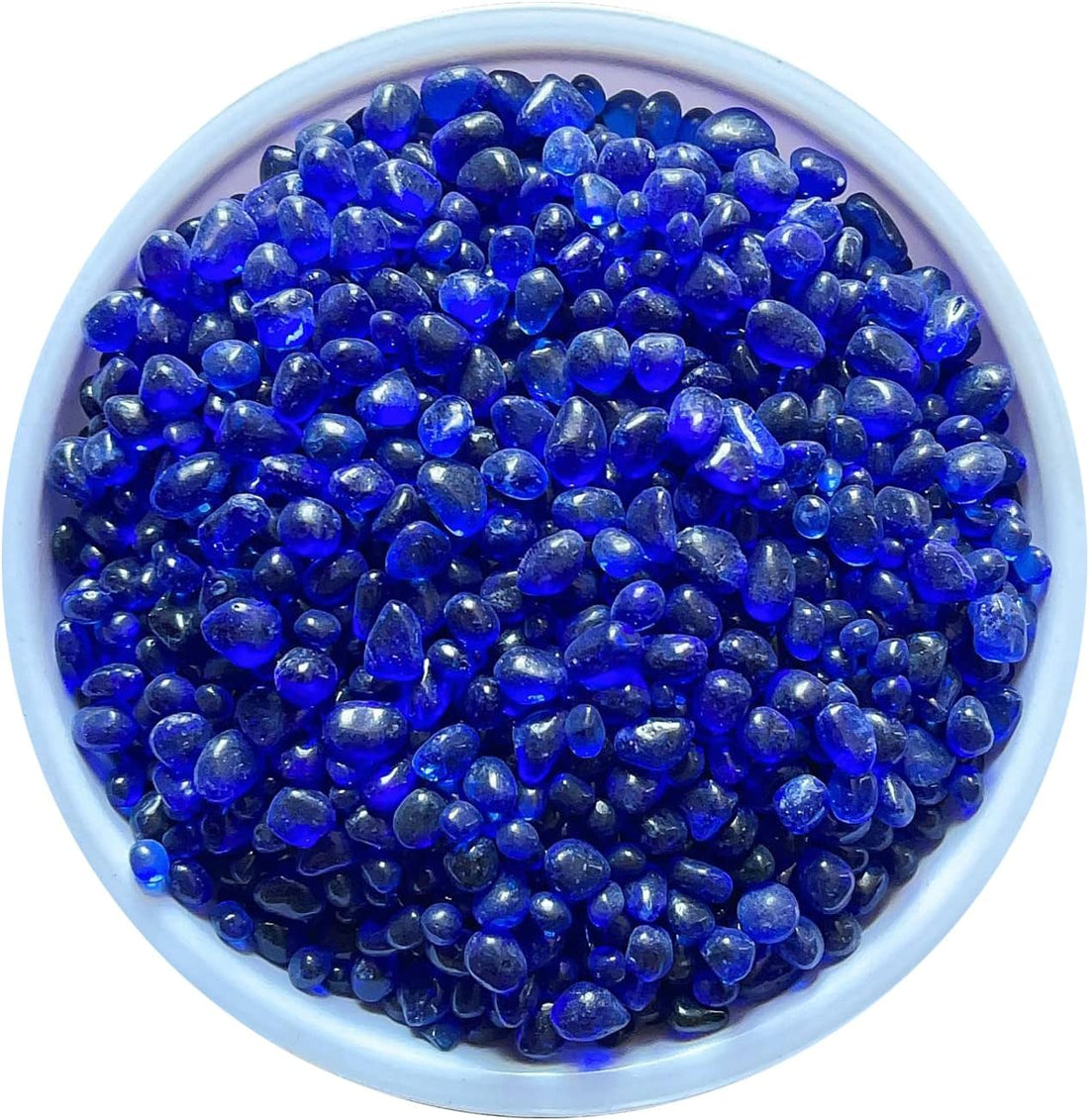 KISEER Clear Aquarium Glass Stone Bulk 1 LB Sea Glass Beads Gems