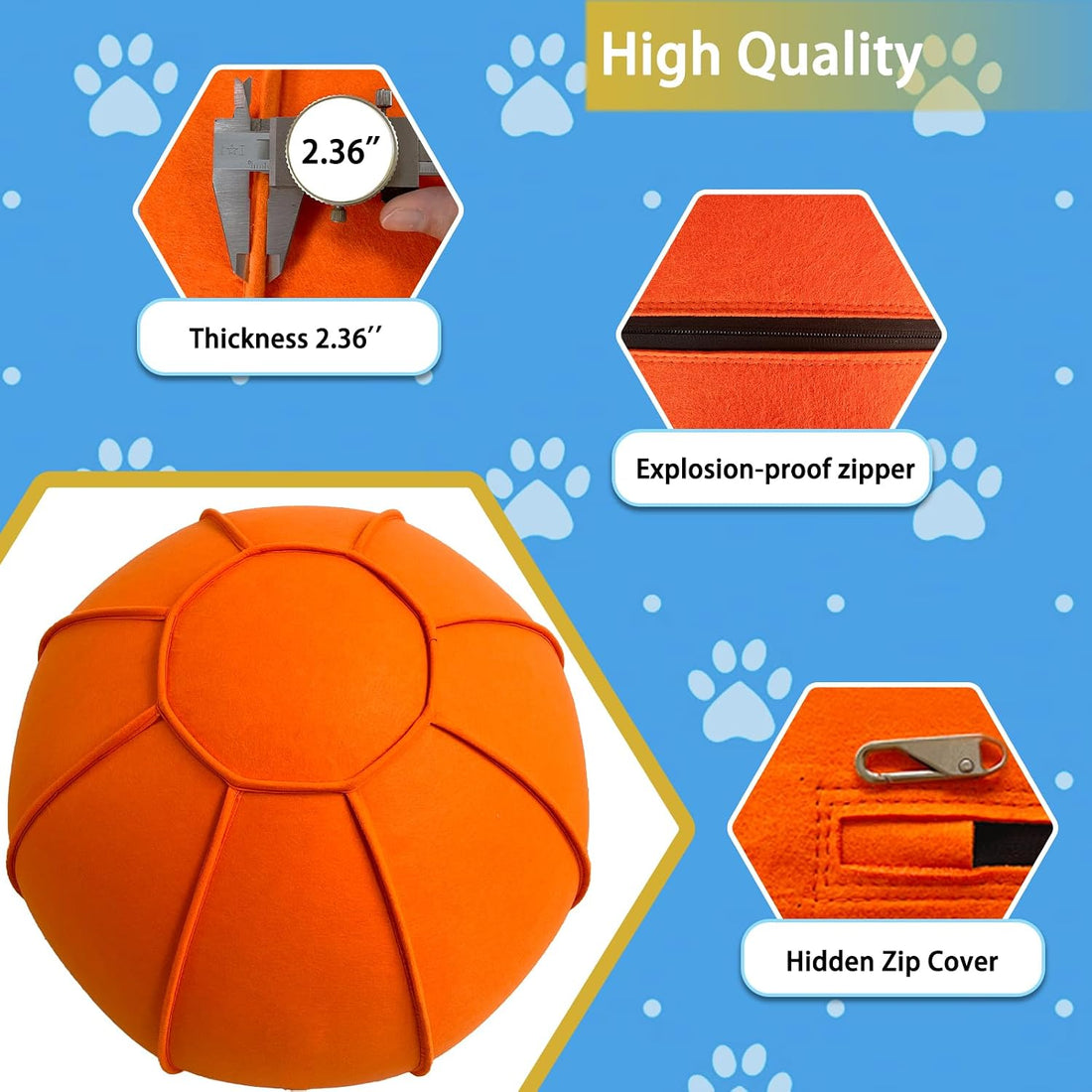 Herding Ball for Dogs, 25" Horse Ball with Cover