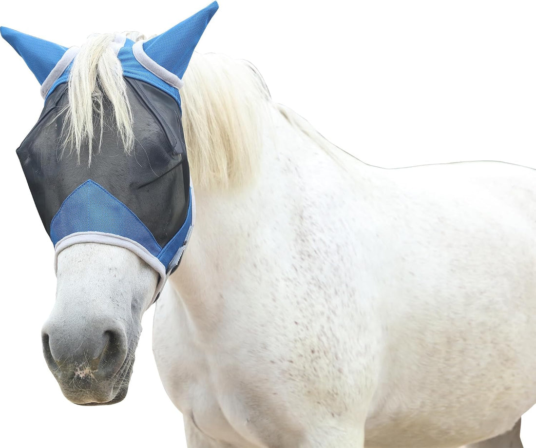 Horse Fly Mask with Ears, Breathable Fine Mesh