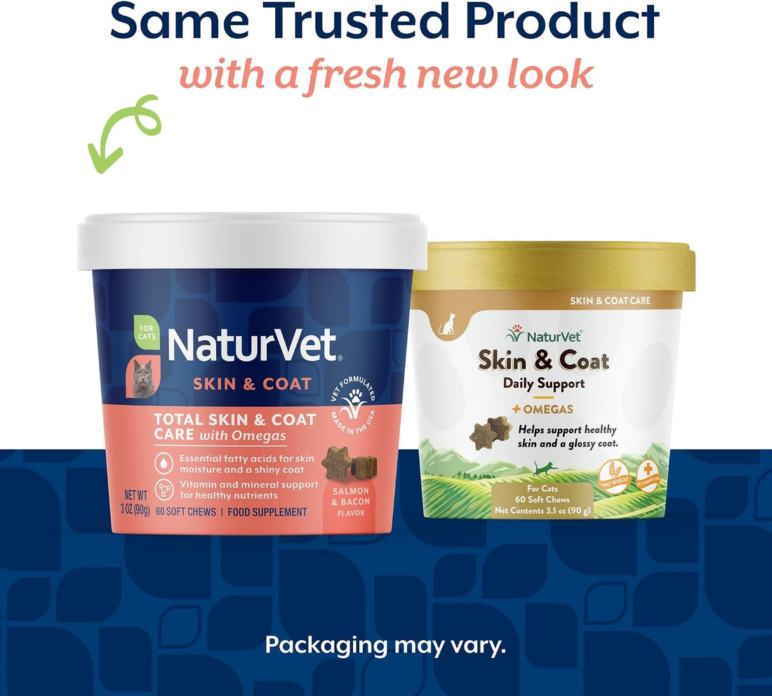 NaturVet Skin & Coat Plus Omegas Supplement for Cats