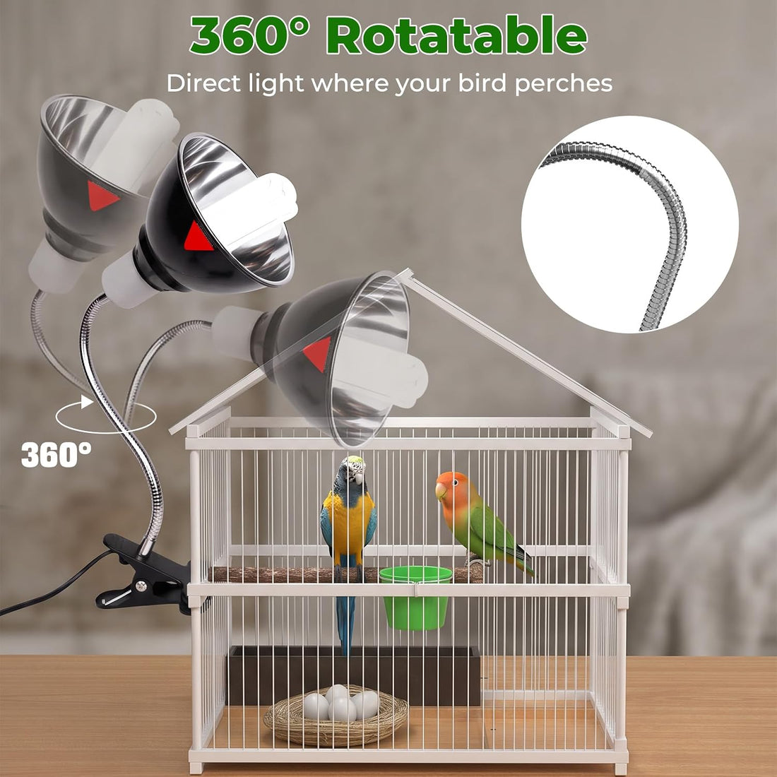 GlowUp 2.4% UVB Bird Cage Light Combo Kit