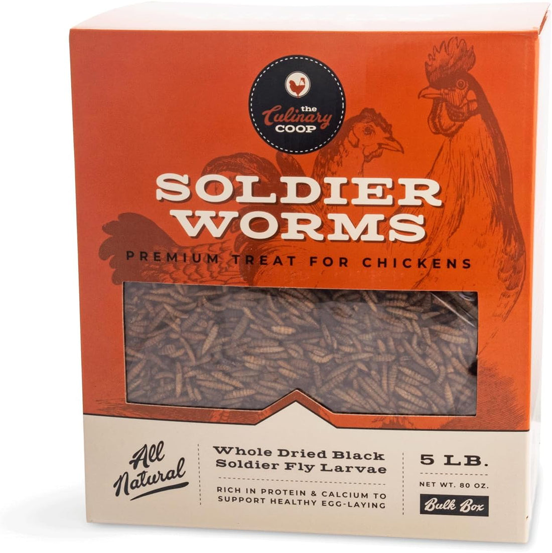 Fluker's Culinary Coop Premium Chicken Treats, Dried Soldier Worms
