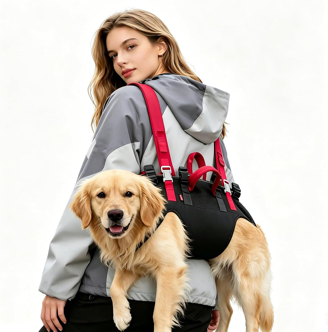 Wakytu Dog Emergency Rescue Sling - Lightweight Packable Lift Harness