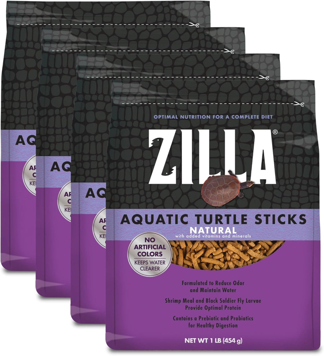Zilla Aquatic Turtle Food, Floating Turtle Sticks, 1 Lb