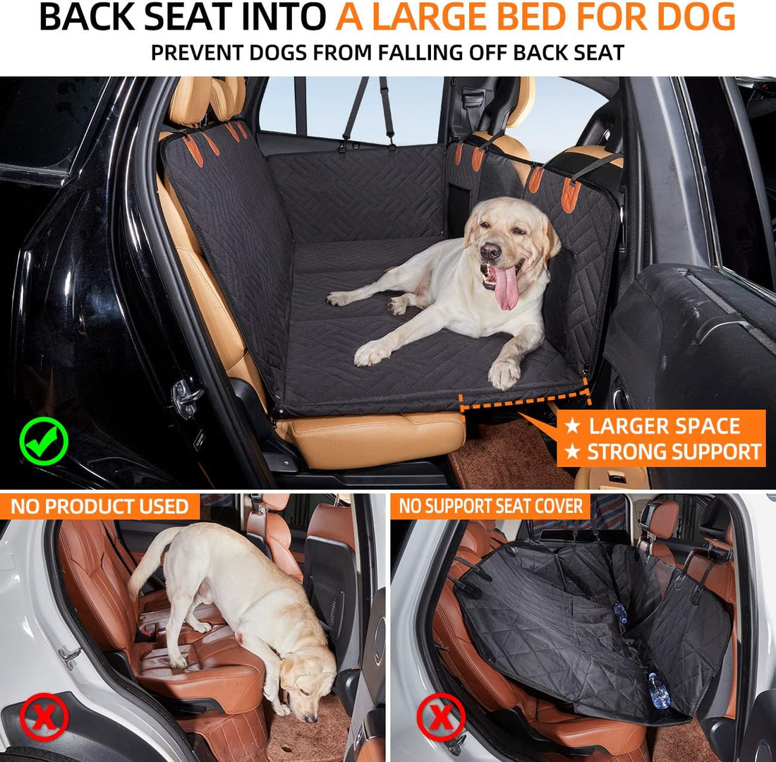 YJGF Back Seat Extender,Dog Seat Cover for Back Seat,Hard Bottom Car