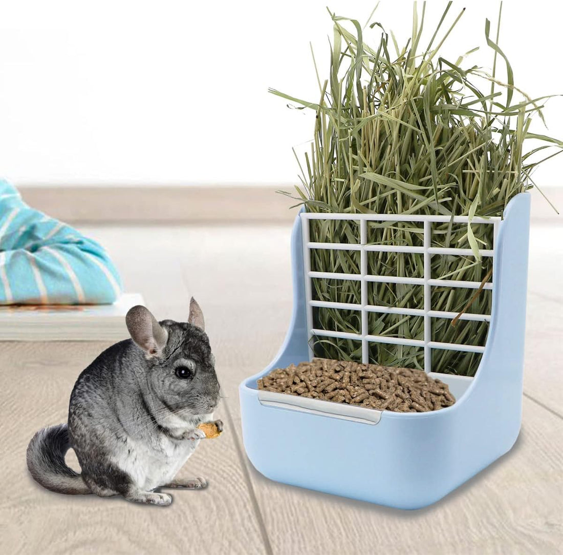 Litewoo Rabbit Hay Feeder 2 in 1 Automatic Guinea Pig Food Bowl