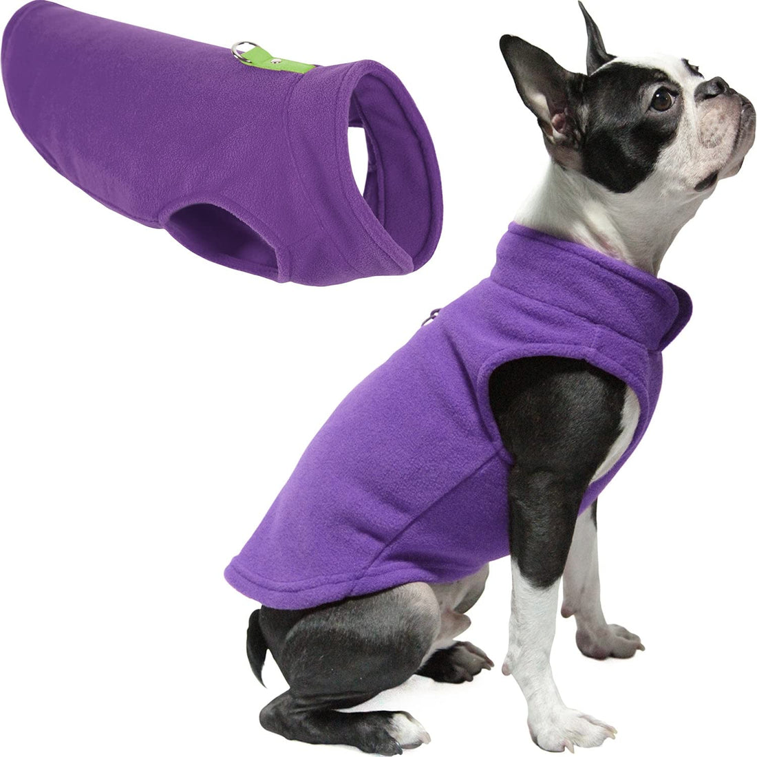 Gooby Fleece Vest Dog Sweater - Lavender, Large