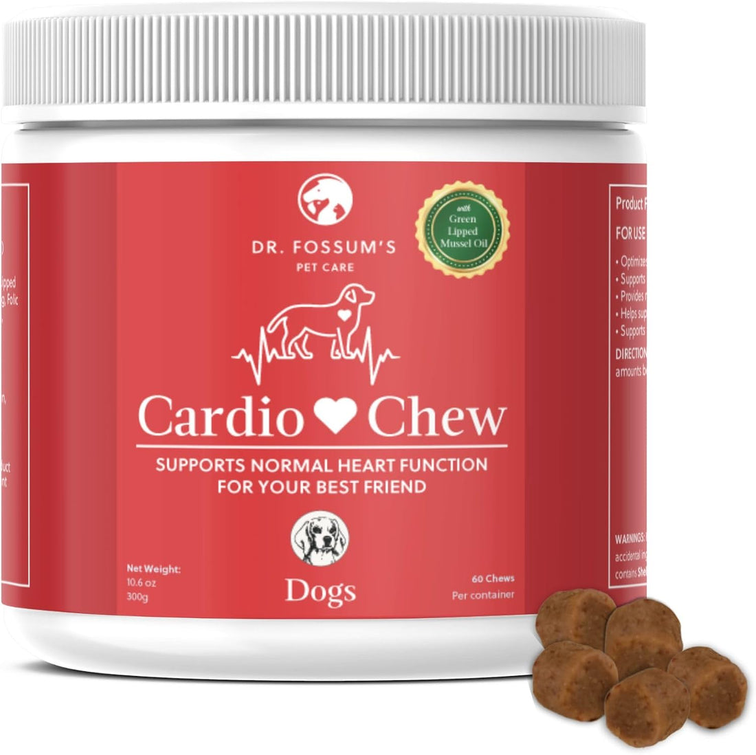 CardioChew Heart Supplement for Dogs – Vet Formulated with Taurine