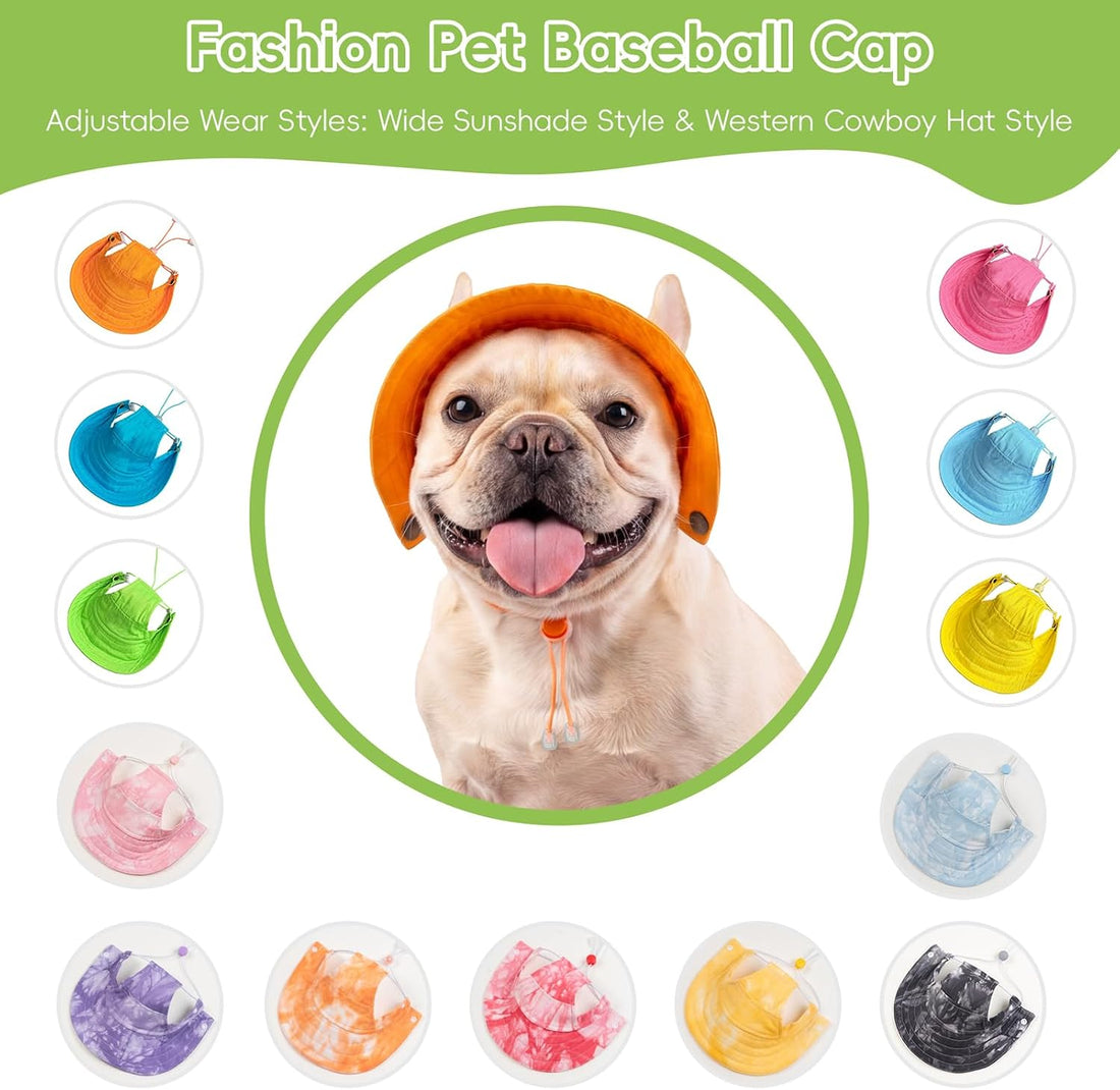 Tie-Dye Dog Baseball Hat with Ear Holes