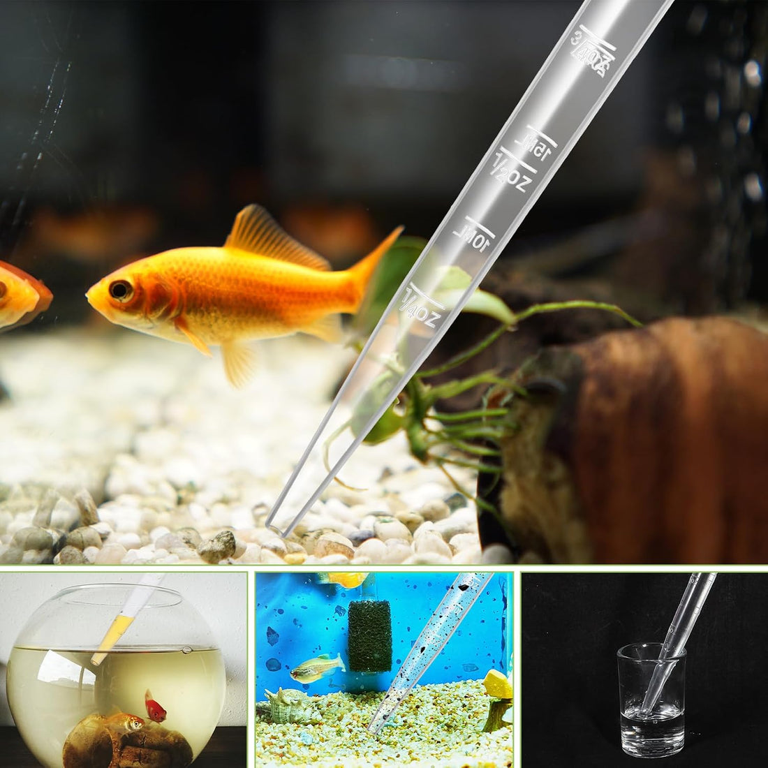Aquarium Cleaning Dropper, 30ml Aquarium Clean Pipette Dropper