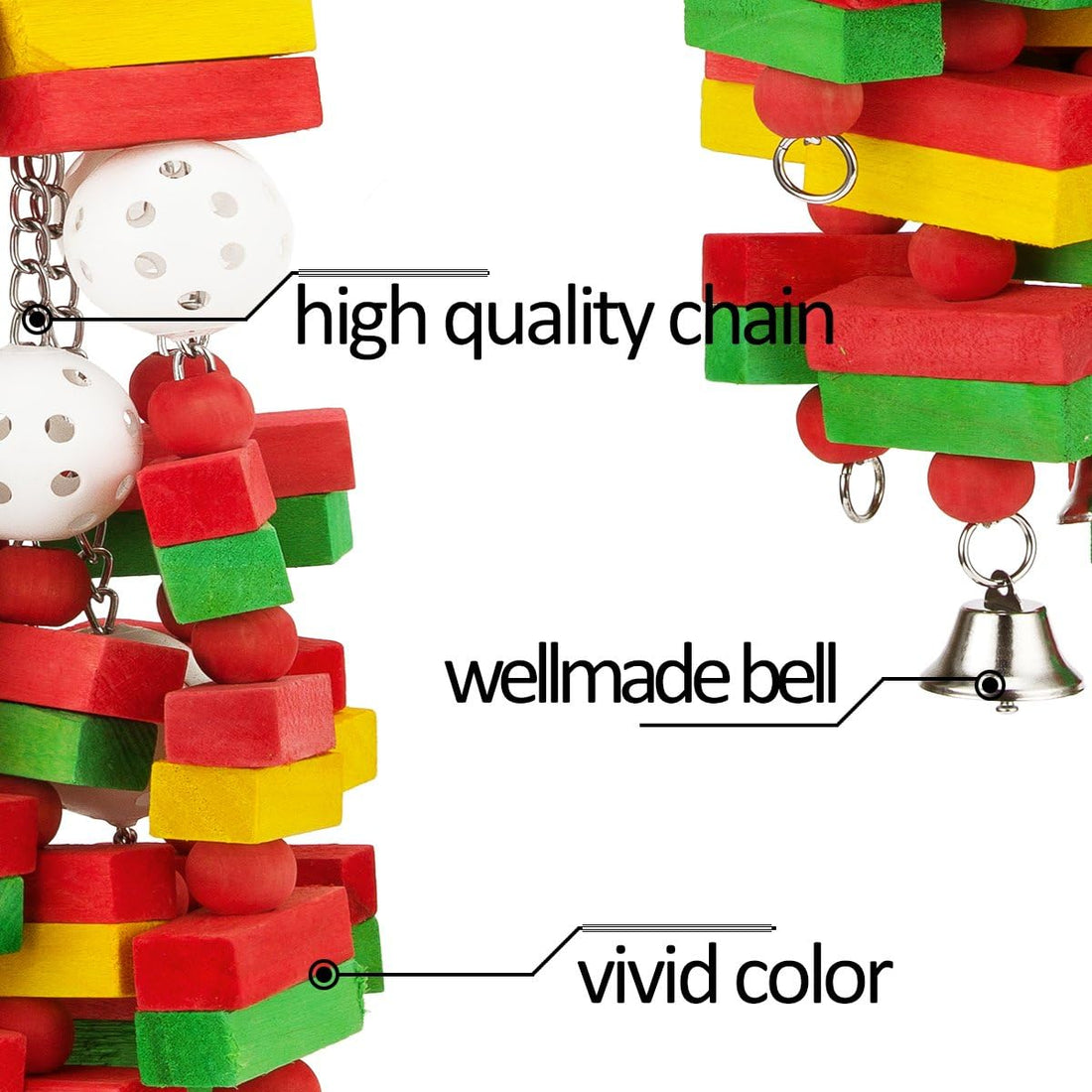 MEWTOGO Large Bird Parrot Toys for Cockatoos African Grey Macaws