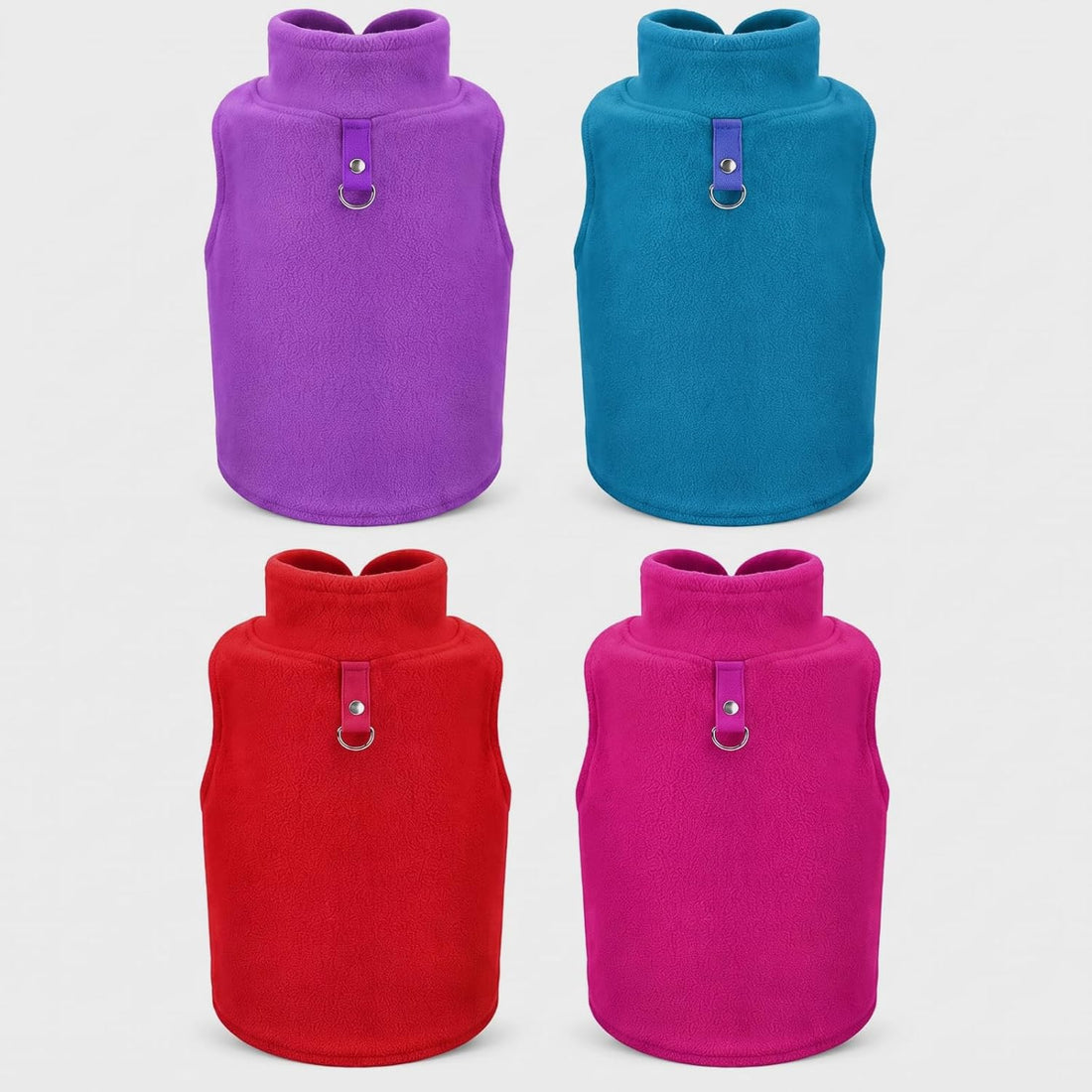 Satinior 4 Pcs Stretch Fleece Dog Sweater