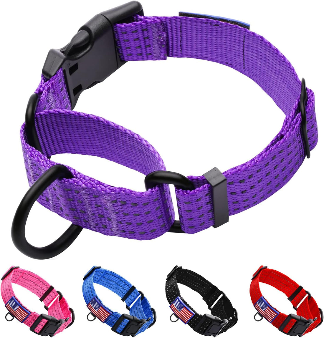 Martingale Collar for Dogs with Buckle-USA Flag,XL