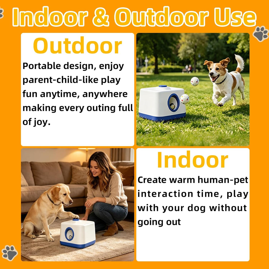 Ball Launcher for Dogs Indoor Automatic Small Dog Fetch Machine 3