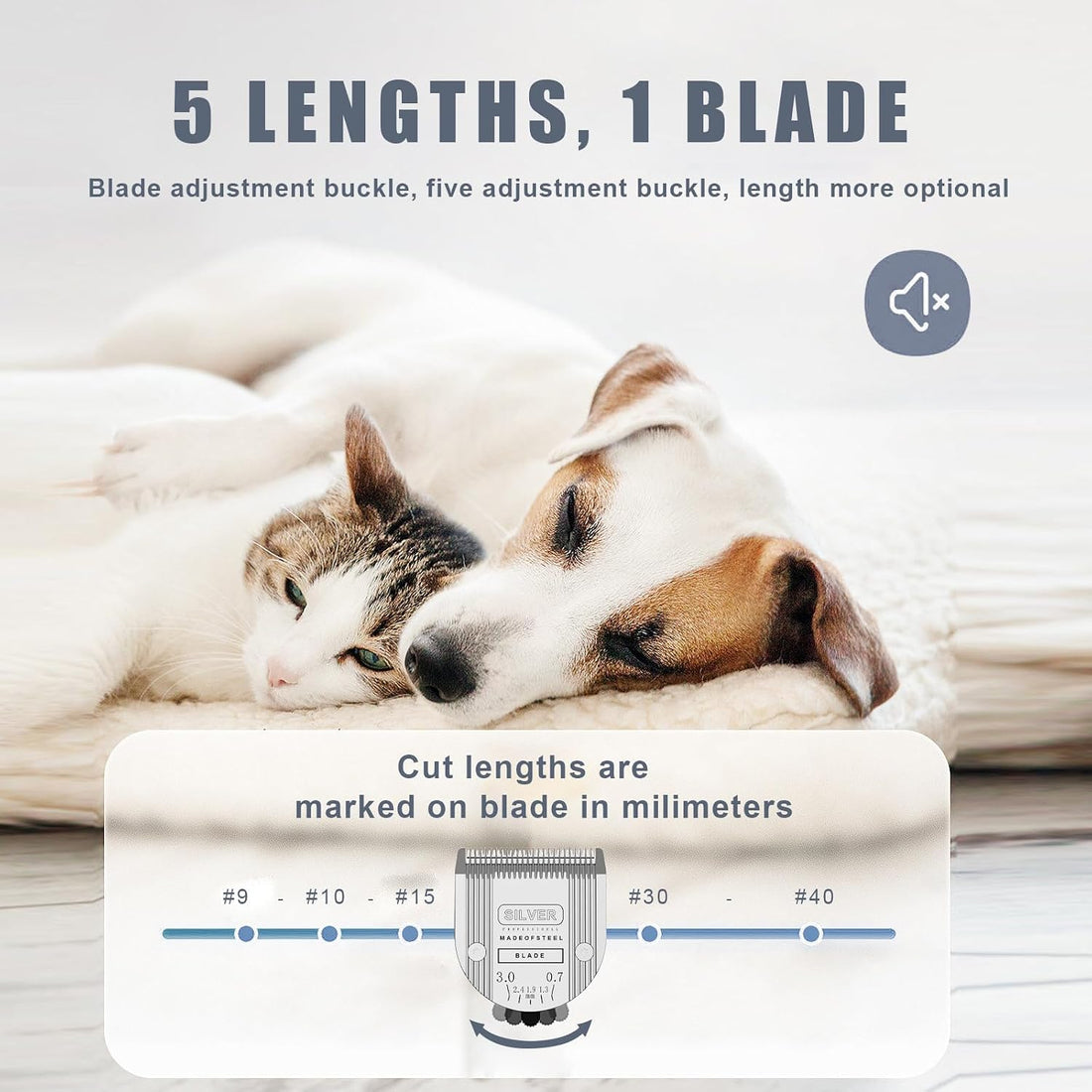 3PCS 5 in 1 Replacement Blades Compatible with Wahl Bravura Clipper