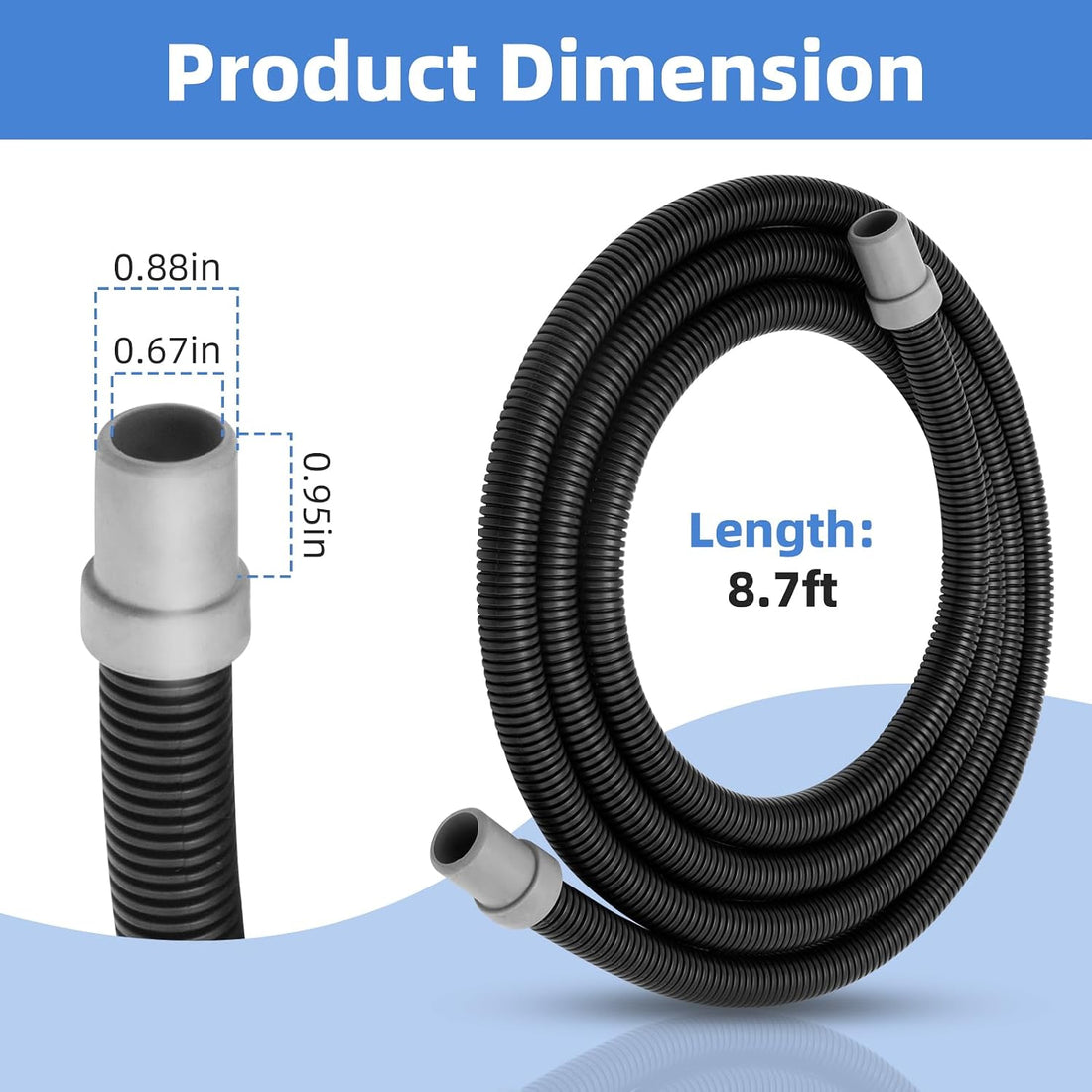 A20014 Ribbed Hosing Compatible with Fluval 106/107/206/207 Aquarium