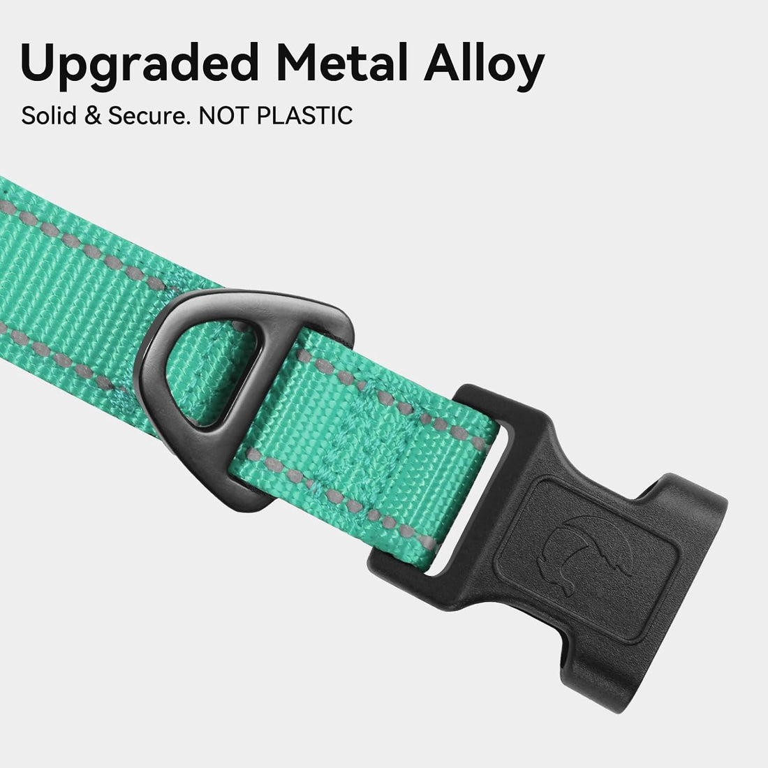 Joytale Reflective Dog Collar, Soft Neoprene Padded, Metal D-Ring