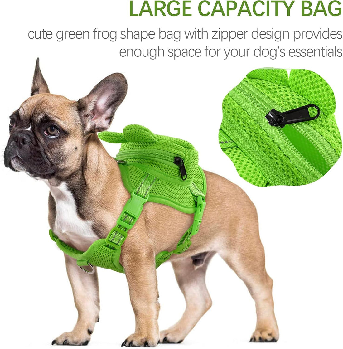 IDOMIK Frog Dog Backpack Harness