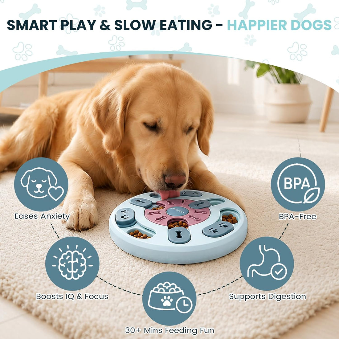 Dog Puzzle Toy, Treat Dispensing Interactive Dog Toys