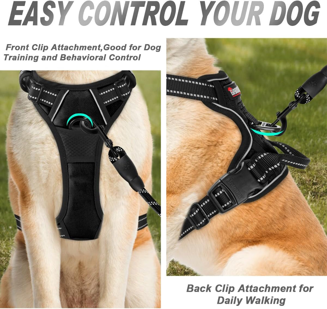 BARKBAY No Pull Dog Harness Front Clip Heavy Duty Reflective Easy