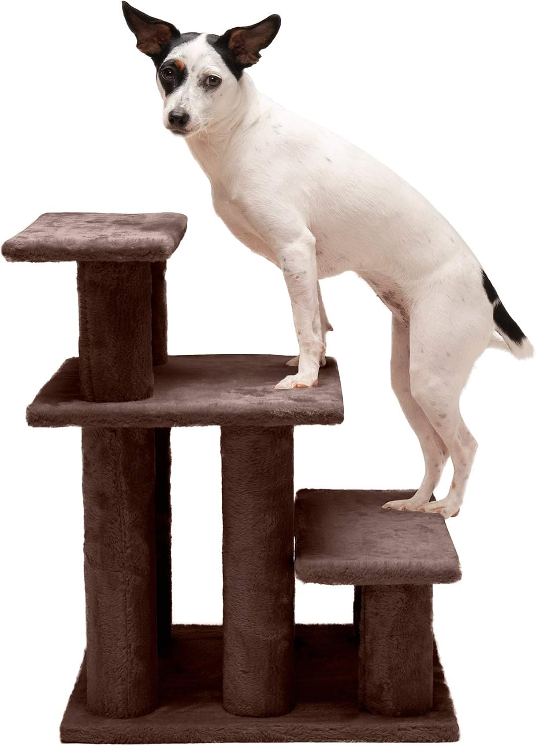 Furhaven Steady Paws Multi-Step Pet Stairs for High Beds & Sofas