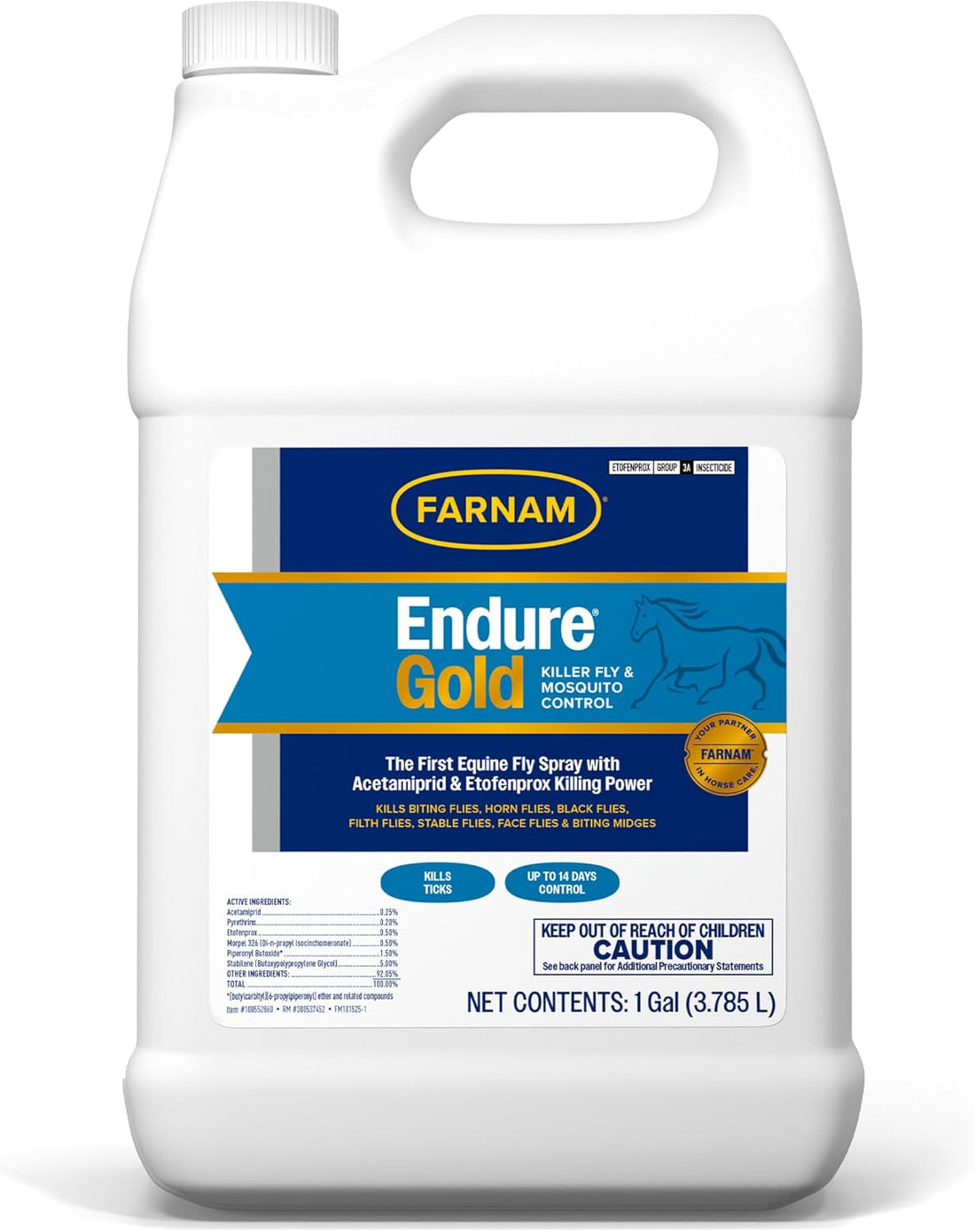 Farnam Endure Gold Fly Spray for Horses, Kills Flies Fast