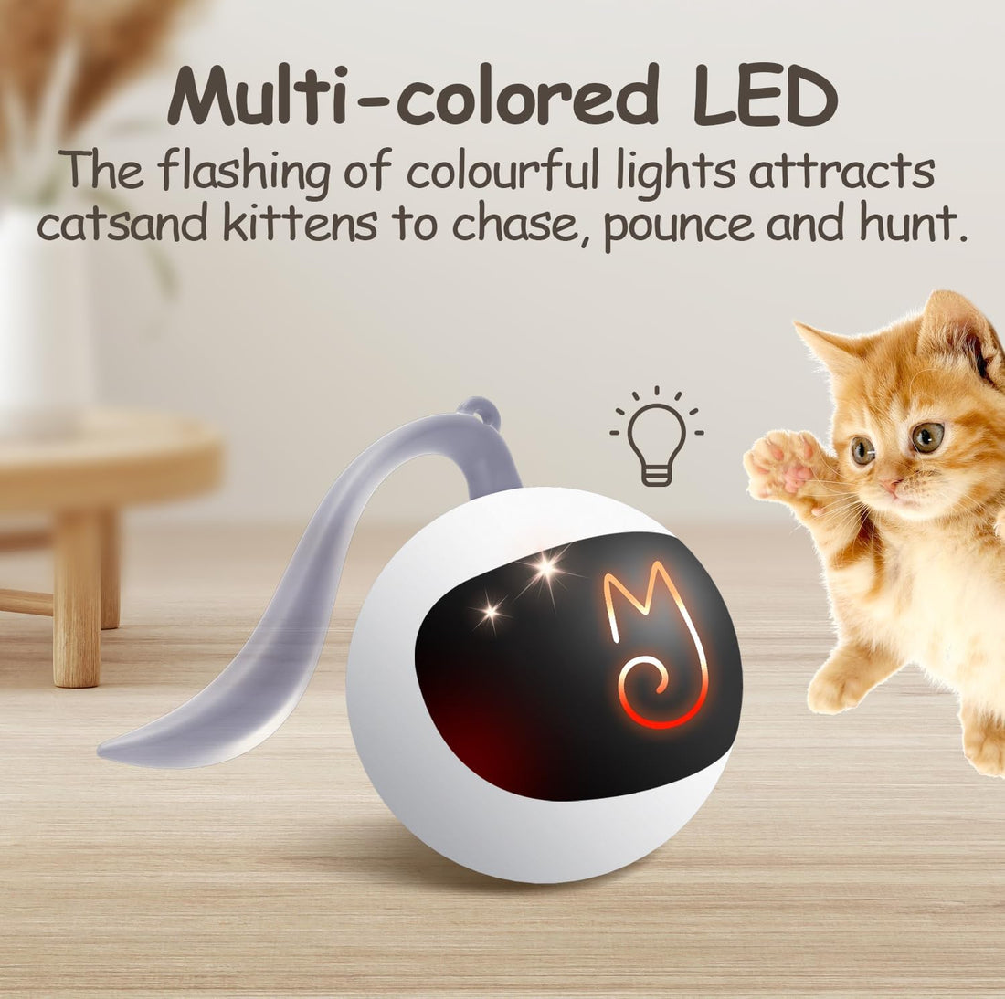 Migipaws Interactive Cat Ball Toy Set, Fun Tracker
