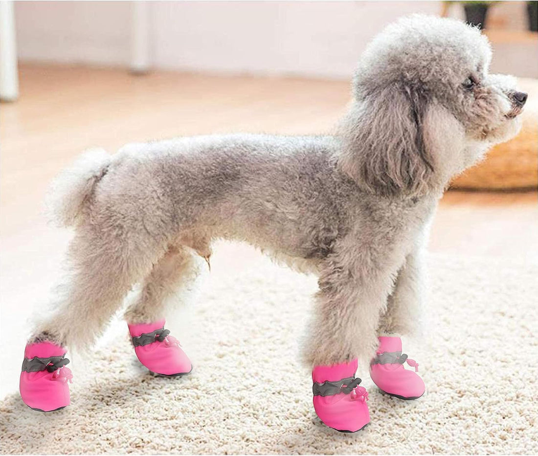 YAODHAOD Dog Shoes for Winter, Dog Snow Boots & Paw Protectors Black 3