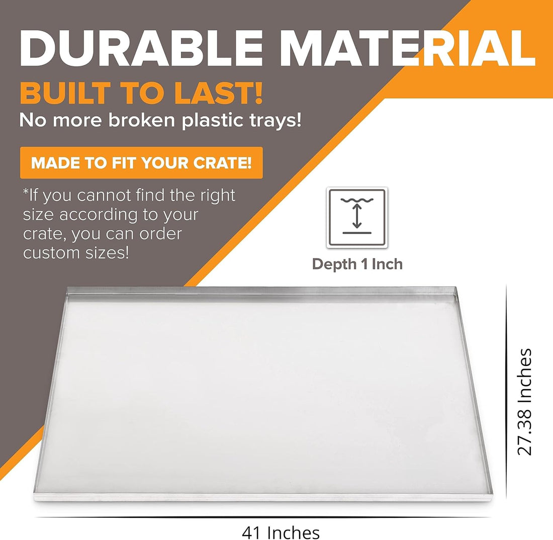 Metal Dog Crate & Kennel Replacement Tray/Pan, Galvanized