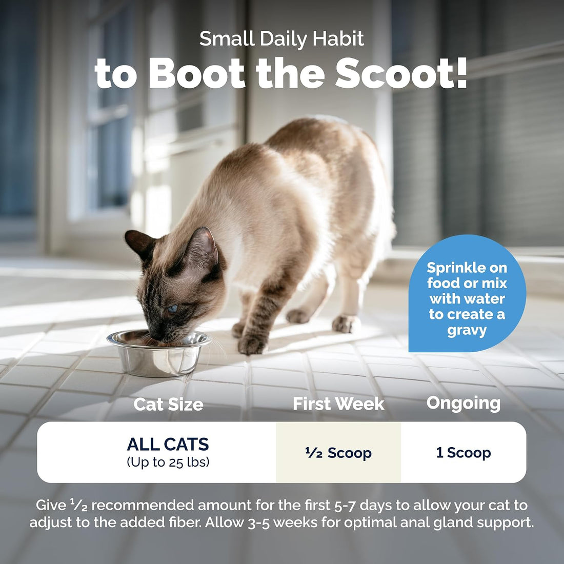 Vetnique Glandex for Cats, Anal Gland Powder & Fiber Supplement