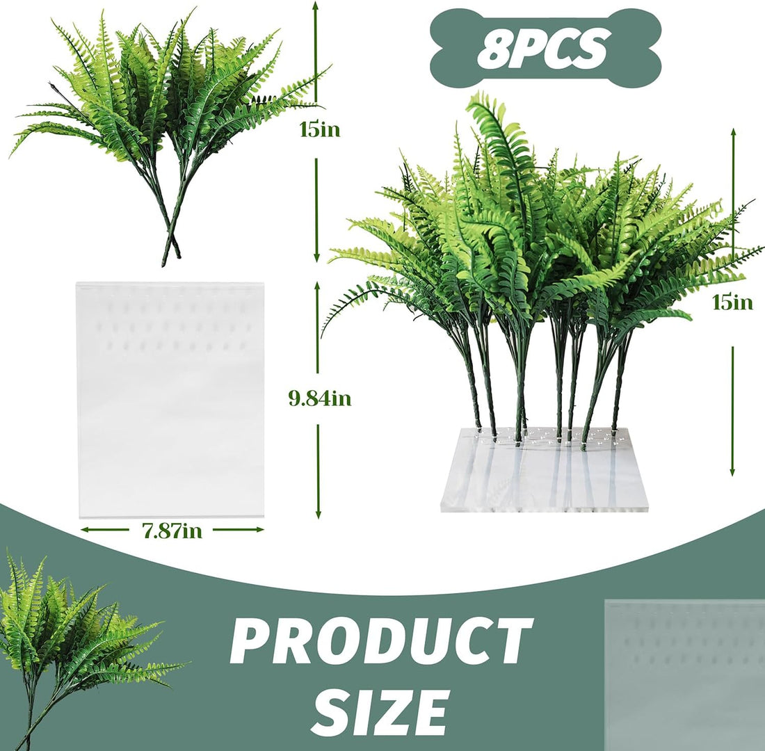 8Pcs Fake Grass Plants Pee Post for Dogs to Pee on