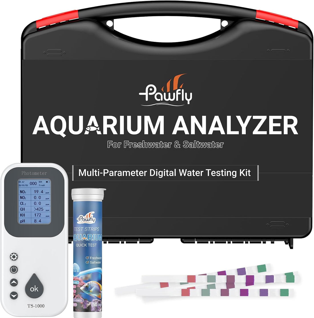 Pawfly 6 in 1 Digital Water Testing Kit