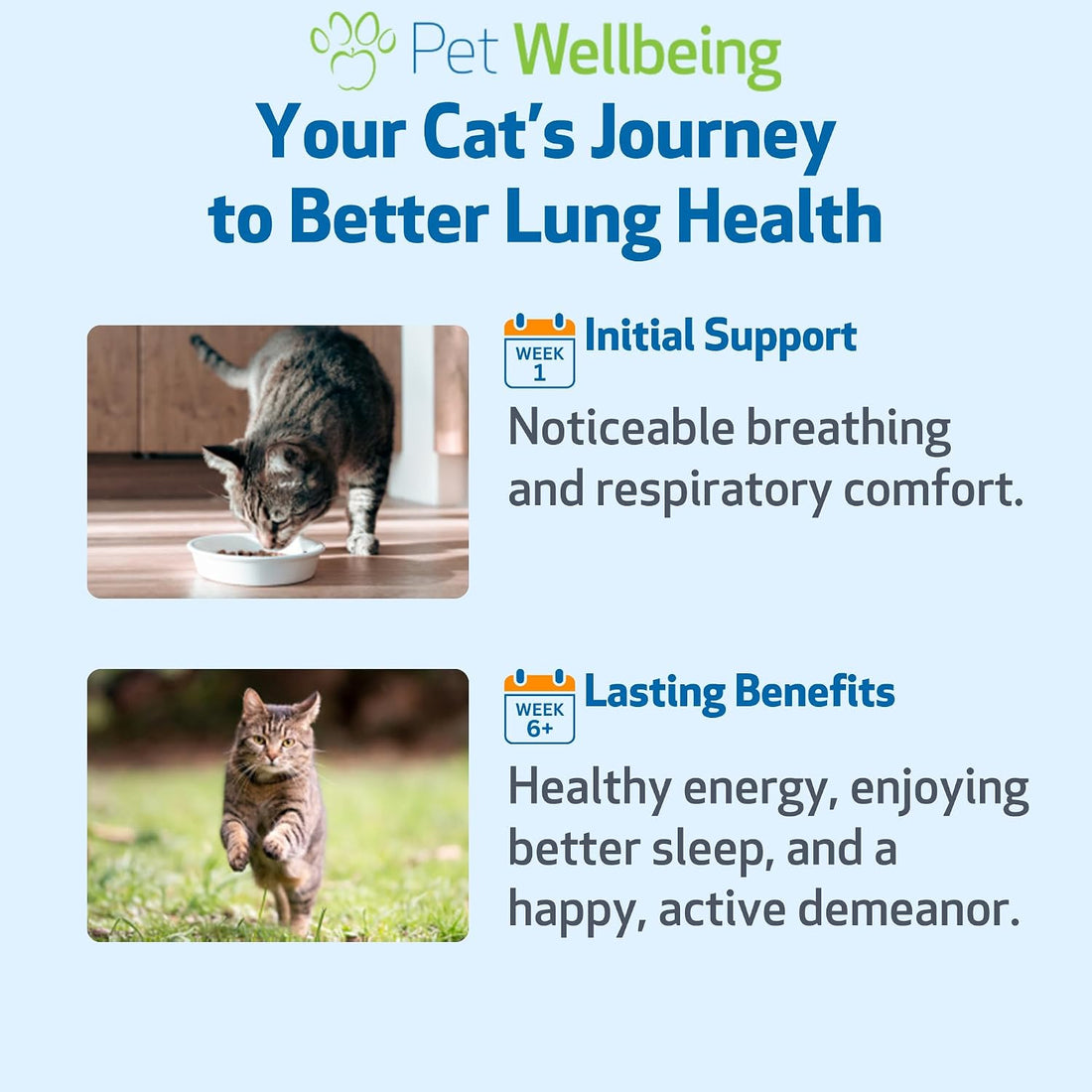 Pet Wellbeing Lung Gold for Cats - Lung & Respiratory Function, 2 oz