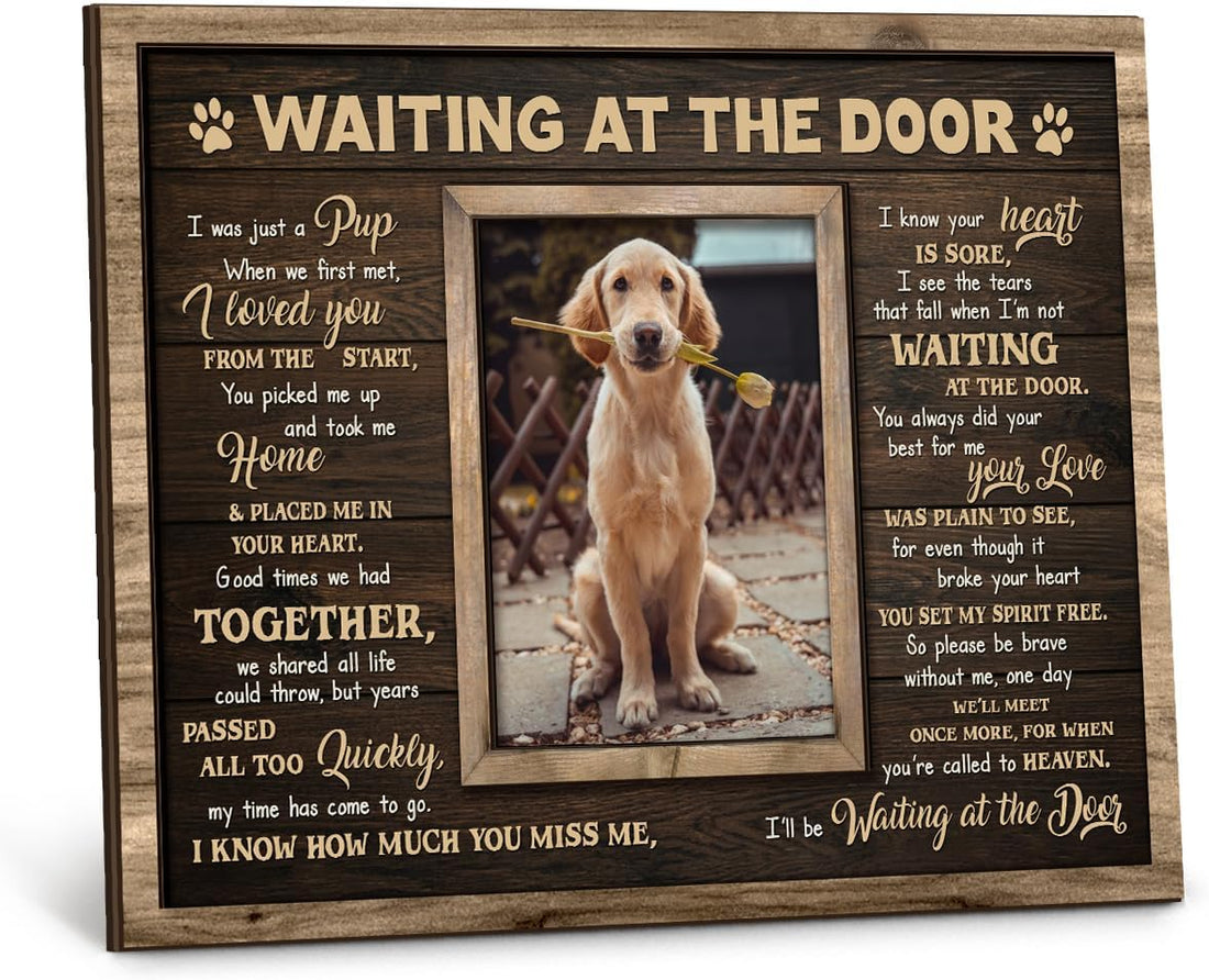 Dog Memorial Wooden Picture Frame 8x10