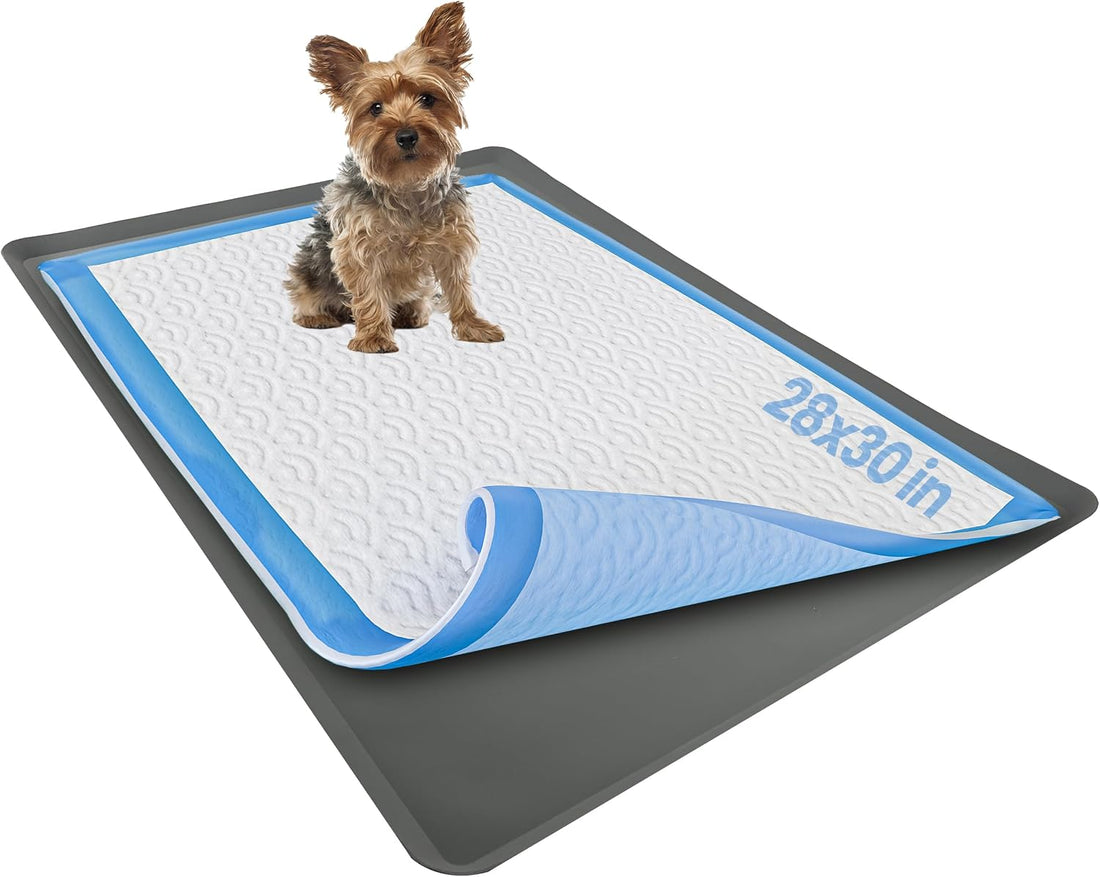 Dog Pee Pad Holder - Fits Up to 36” x 36” Pee Pad - 1 Pack - Grey