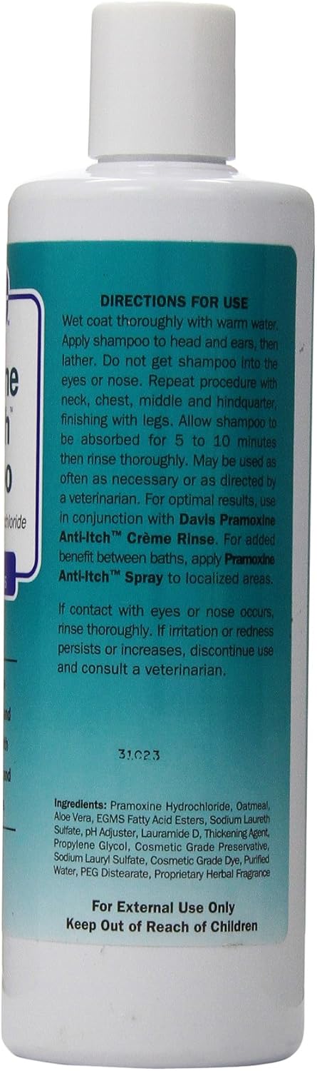 Davis Pramoxine Anti-Itch Dog & Cat Shampoo, 12 oz