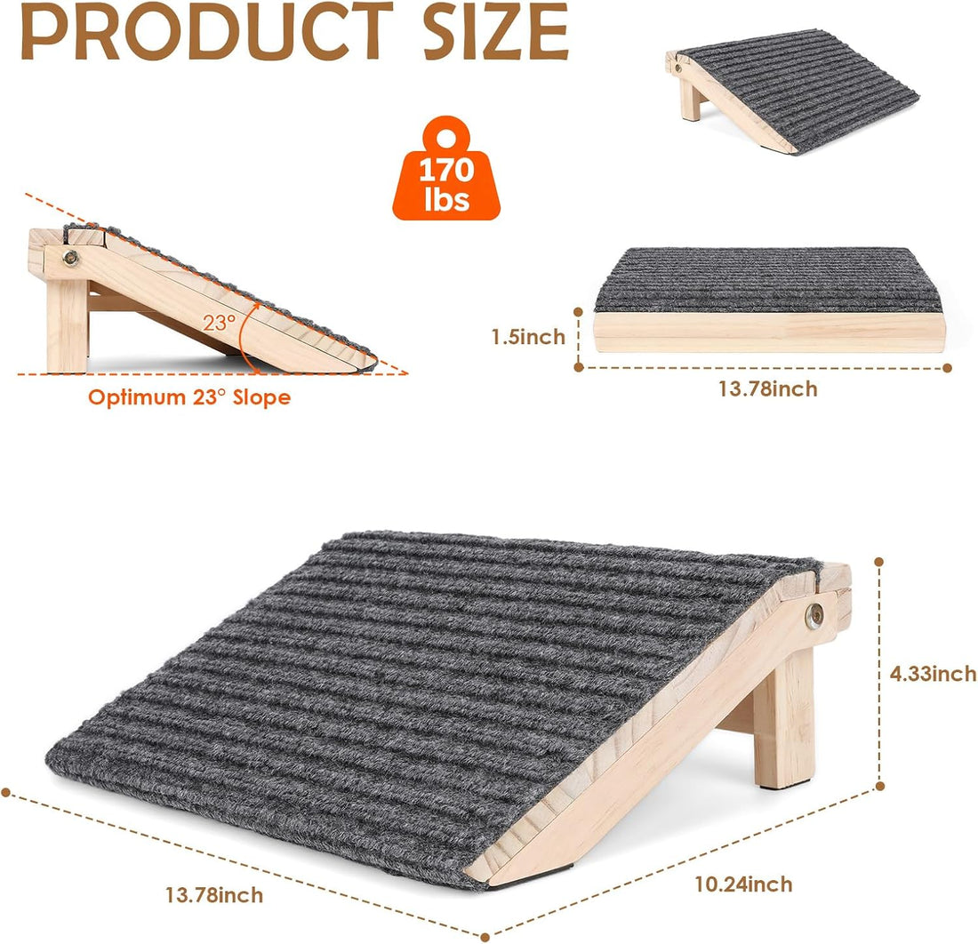 Foldable Wooden Dog Stairs, Slope for Senior & Joint-Sensitive Dogs