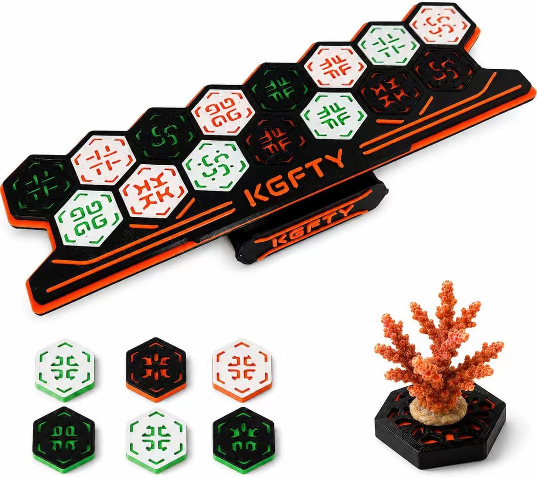 Magnetic Coral Frag Rack, 15-Hole Frag Plug Holder for Reef Tan
