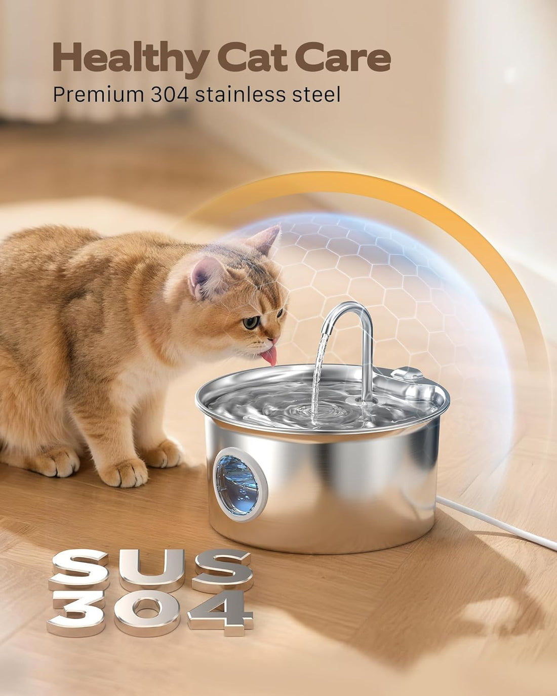 Cat Water Fountain Stainless Steel: Cat Fountain for Drinking