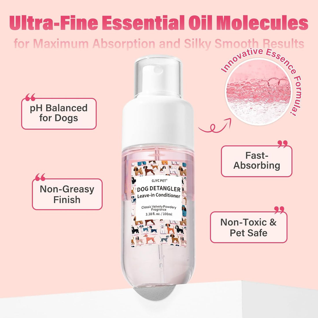Dog Detangler & Dematting Spray - Leave-in Conditioner