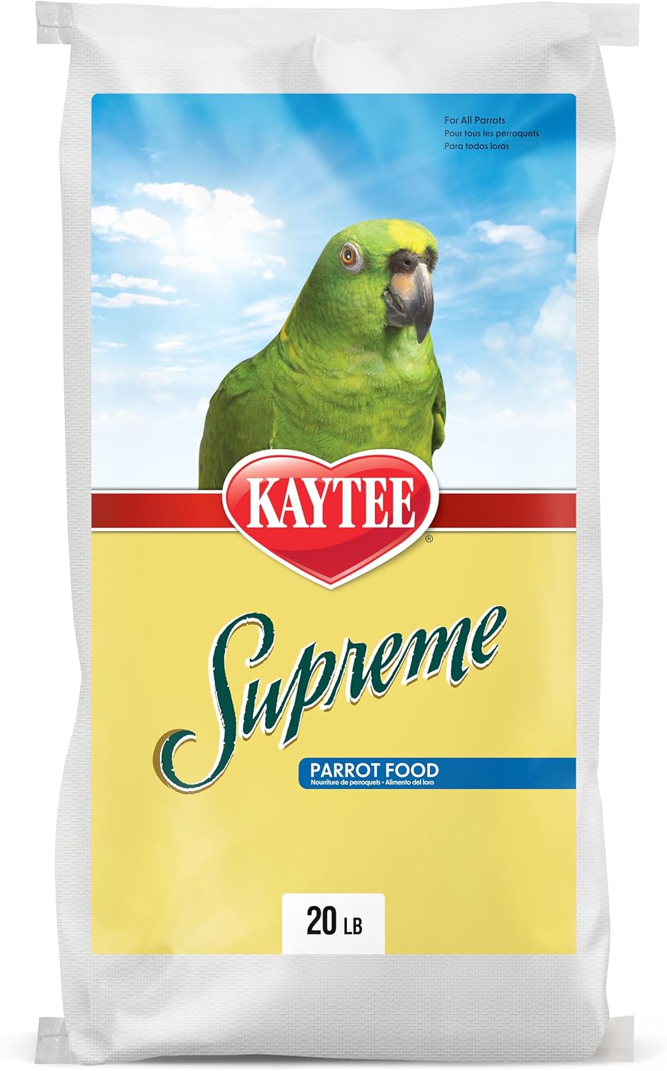 Kaytee Supreme Pet Parrot Food, Natural Seed & Grain Blend, 5 Pounds