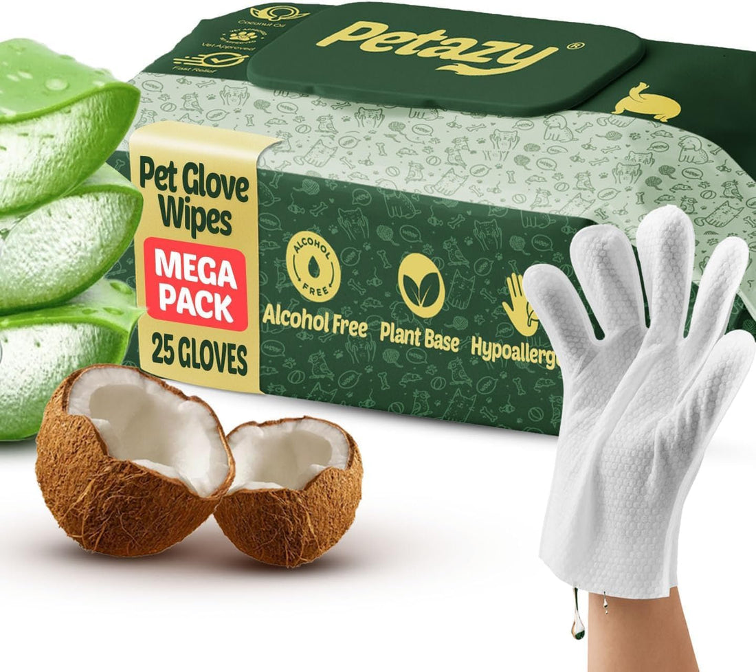 Petazy Pet Glove Wipes for Dogs & Cats